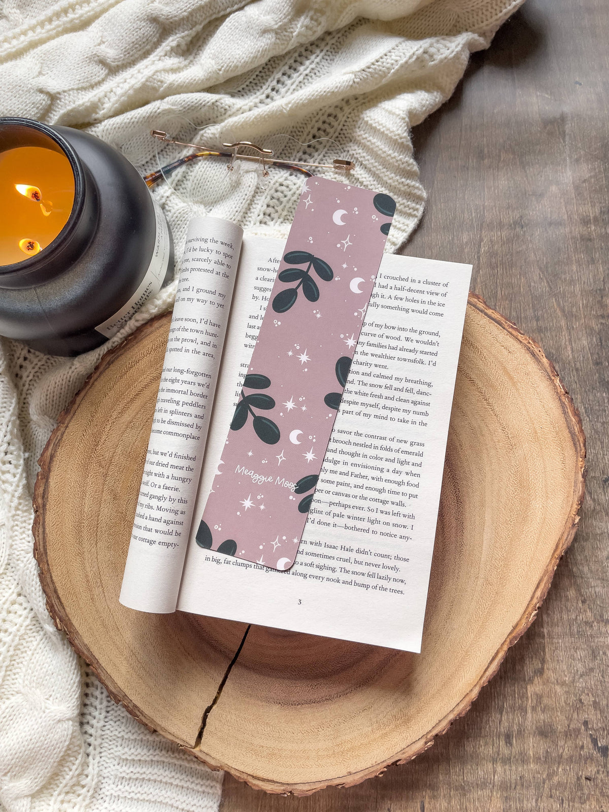 Fox Friends Burgundy Bookmark
