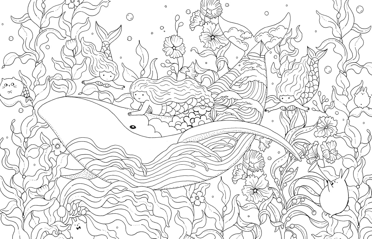 A Million Mermaids: Magical Creatures to Color
