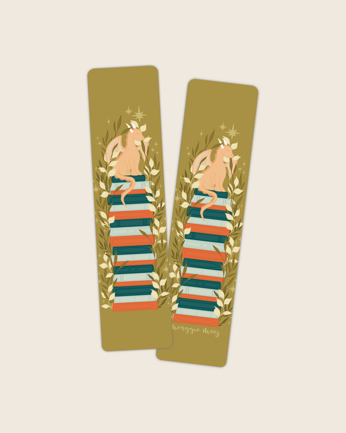 Book Stack Little Book Dragon Bookmark