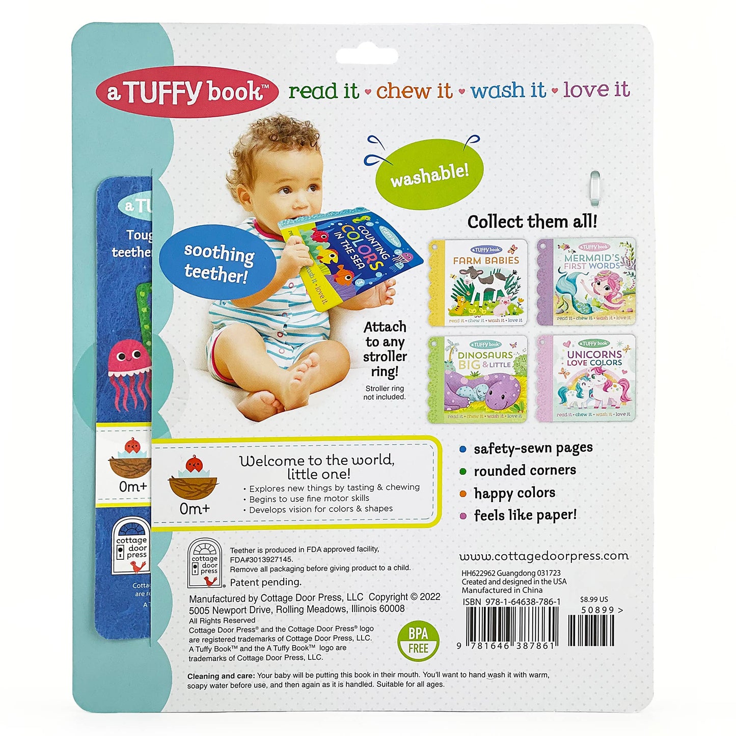 Tuffy Teether Indestructible Book: Counting Colors in the Sea