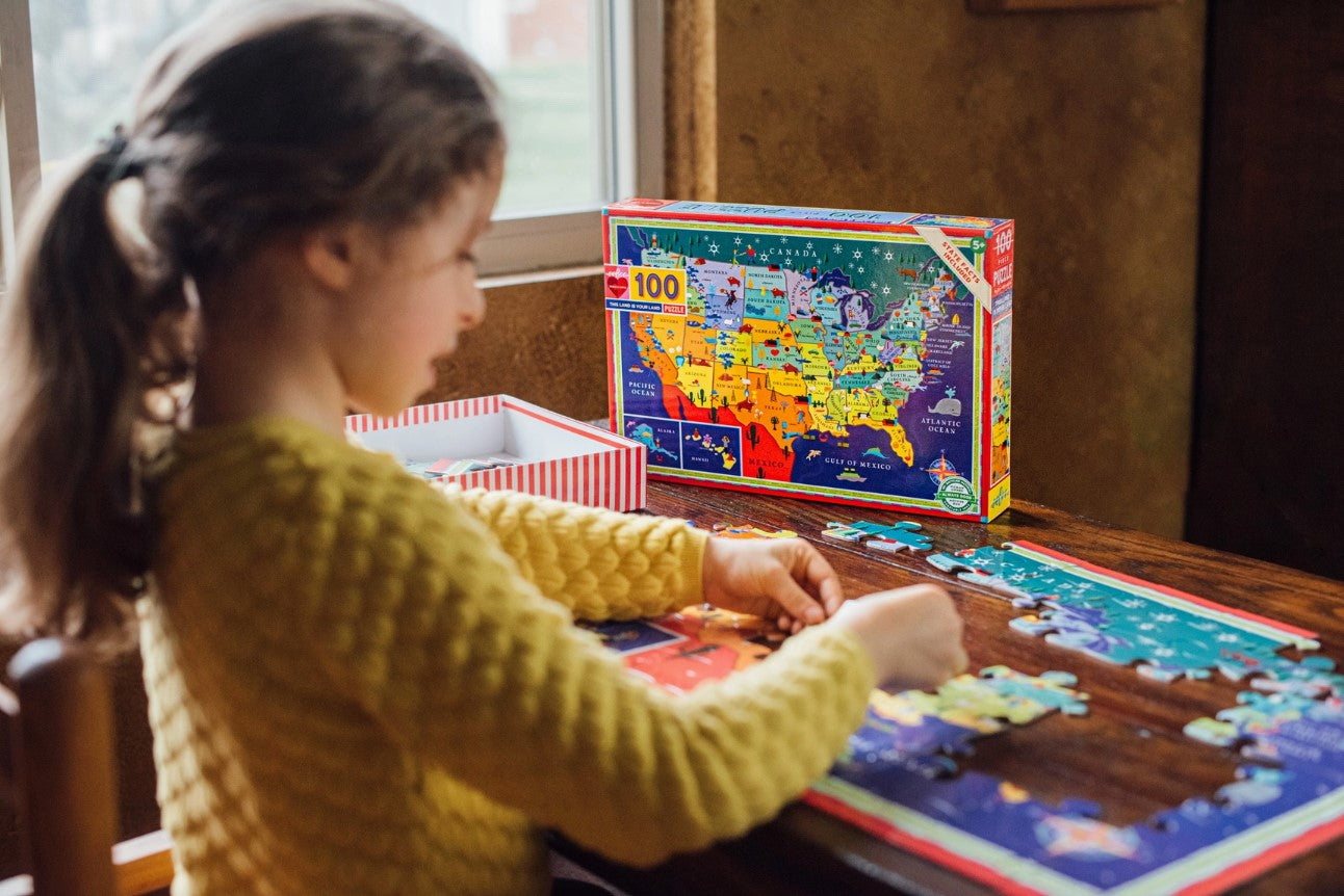 Eeboo 100 Piece Puzzle - This Land is Your Land