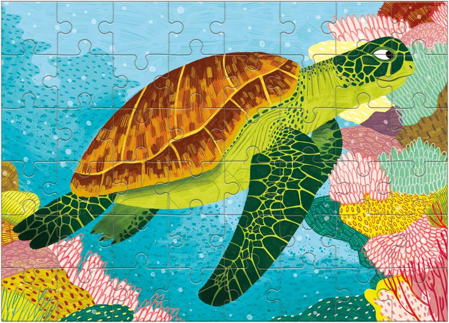 Mudpuppy Mini Puzzle: Green Sea Turtle