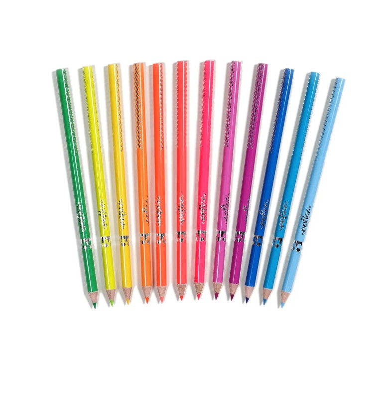 Hearts & Birds Fluorescent Pencils