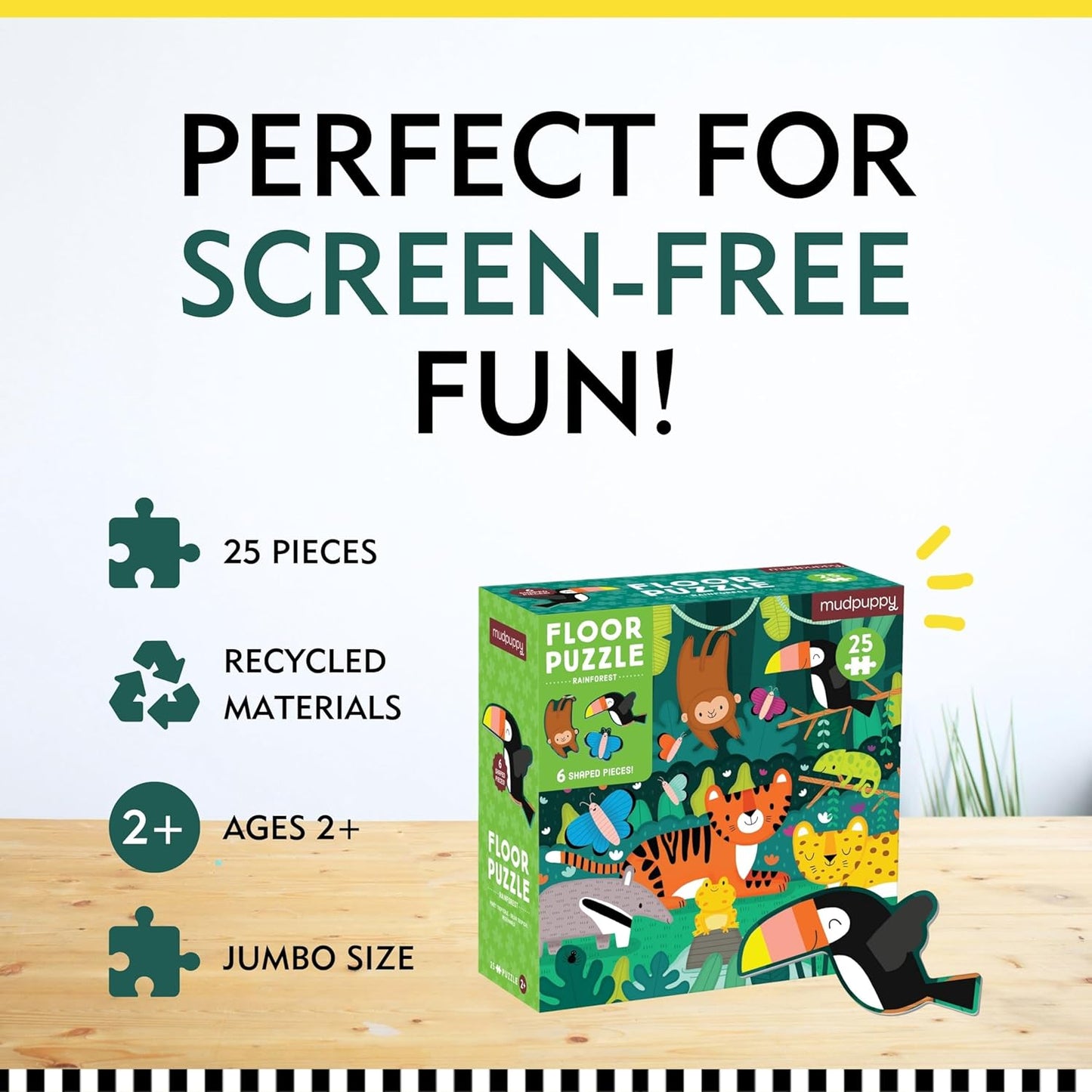 Mudpuppy 25 Piece Floor Puzzle: Rainforest