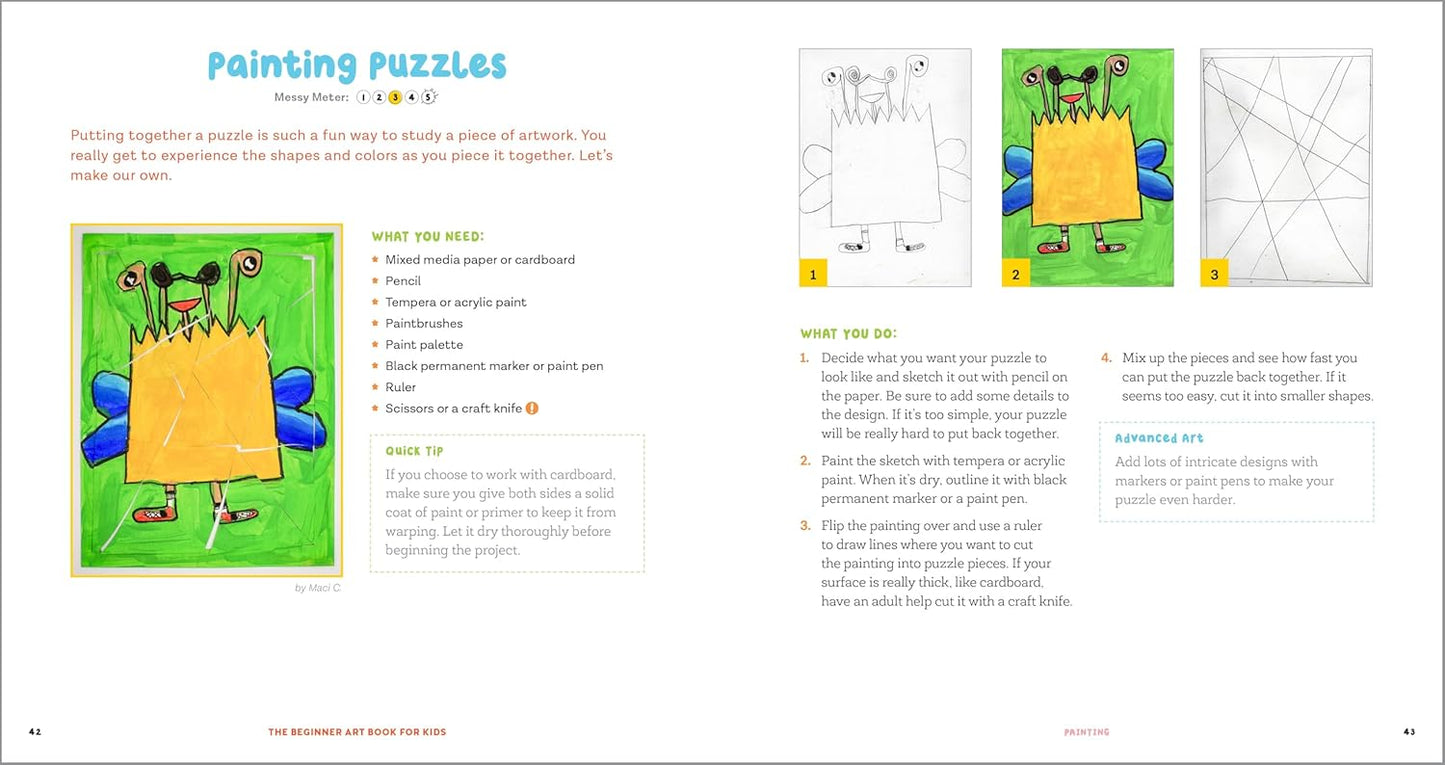 The Beginner Art Book for Kids: Learn How to Draw, Paint, Sculpt, and More!
