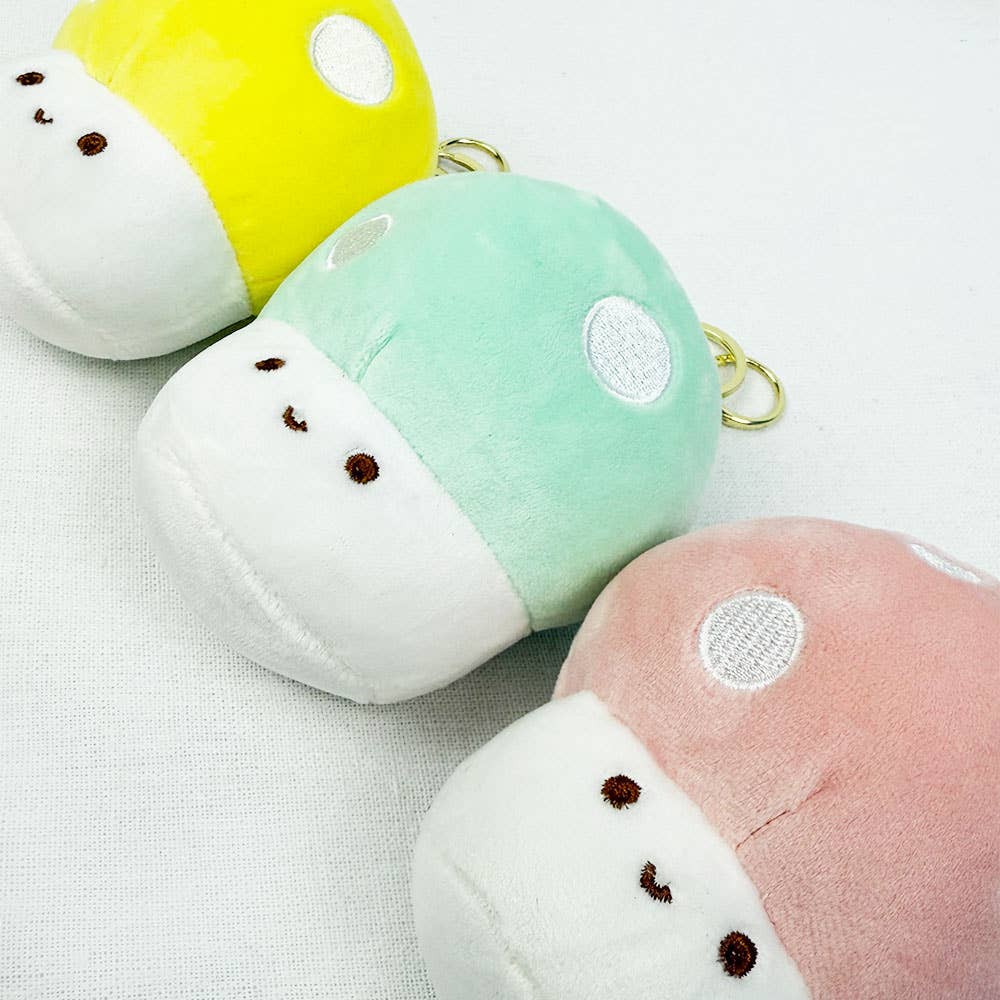 Happy Mushroom Plushie Key Chain