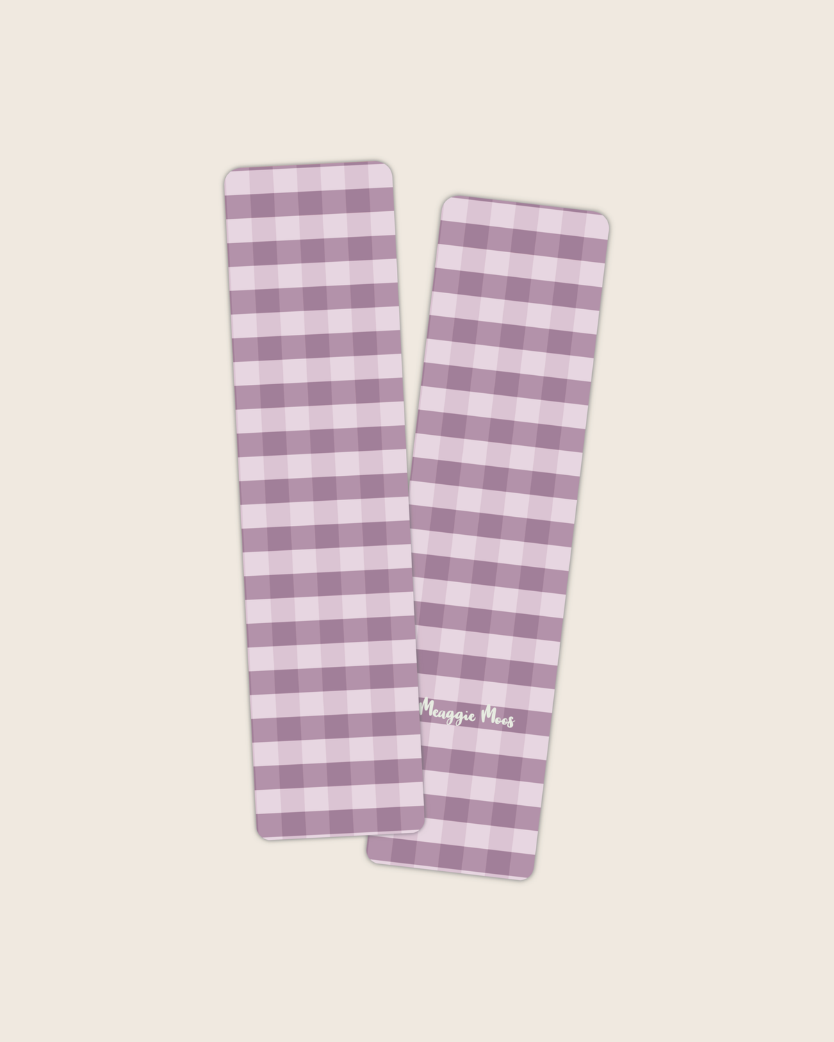 Purple Spring Gingham Bookmark