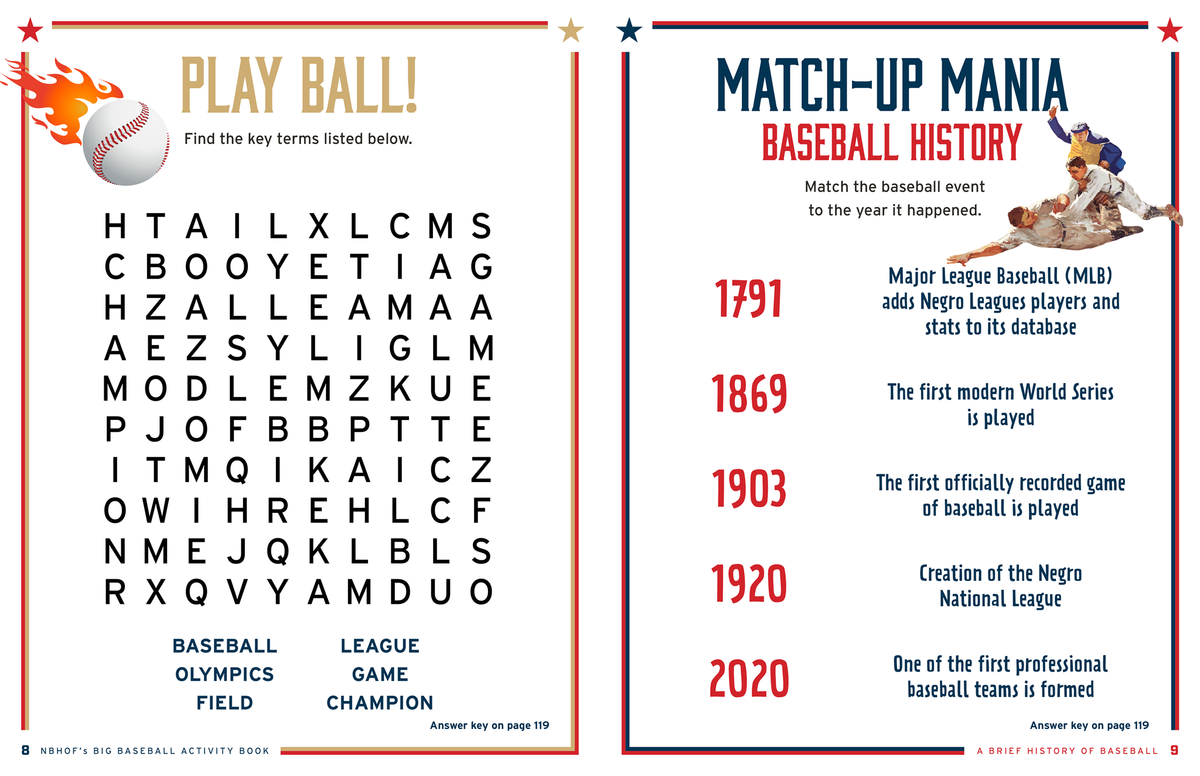 The National Baseball Hall of Fame's Big Baseball Activity Book