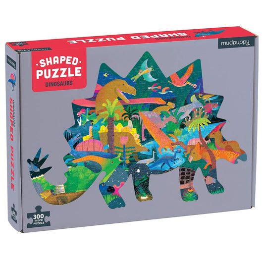Mudpuppy 300 Piece Shaped Puzzle - Dinosaurs