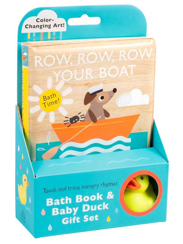 Touch and Trace Nursery Rhymes: Row, Row, Row Your Boat Bath Book & Baby Duck Gift Set by Editors of Silver Dolphin Books: Bath; 8 pages / English