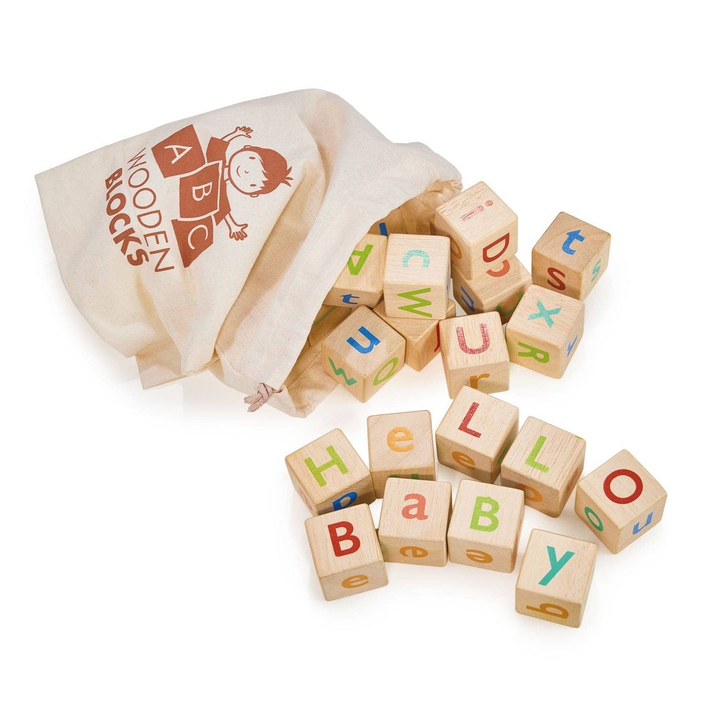 Mentari Wooden Alphabet Spelling Blocks
