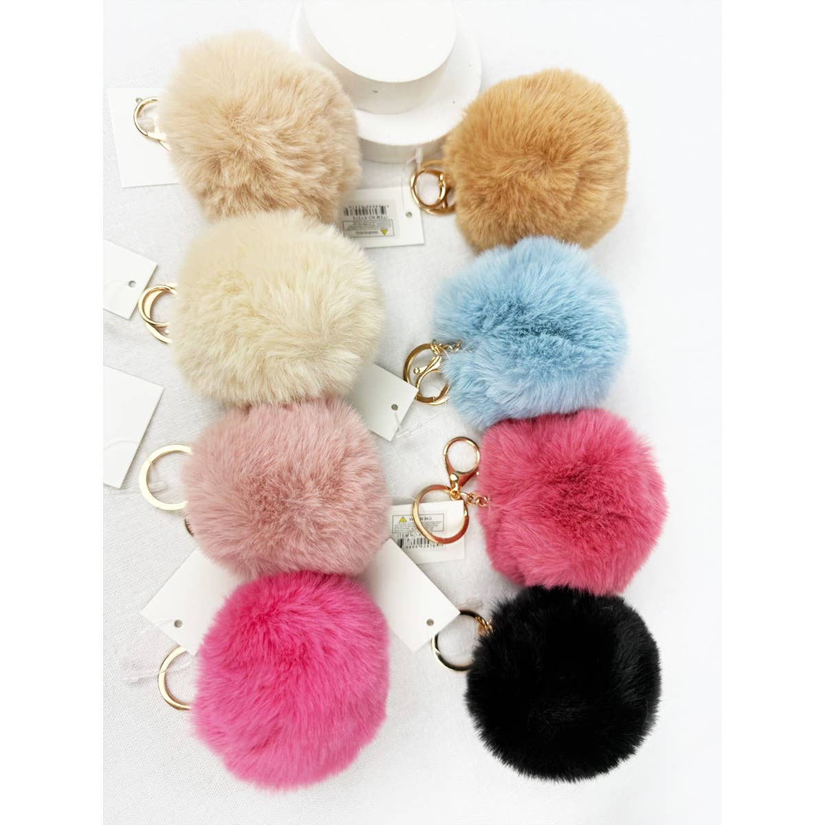 Soft Tone Pom Pom Keychain