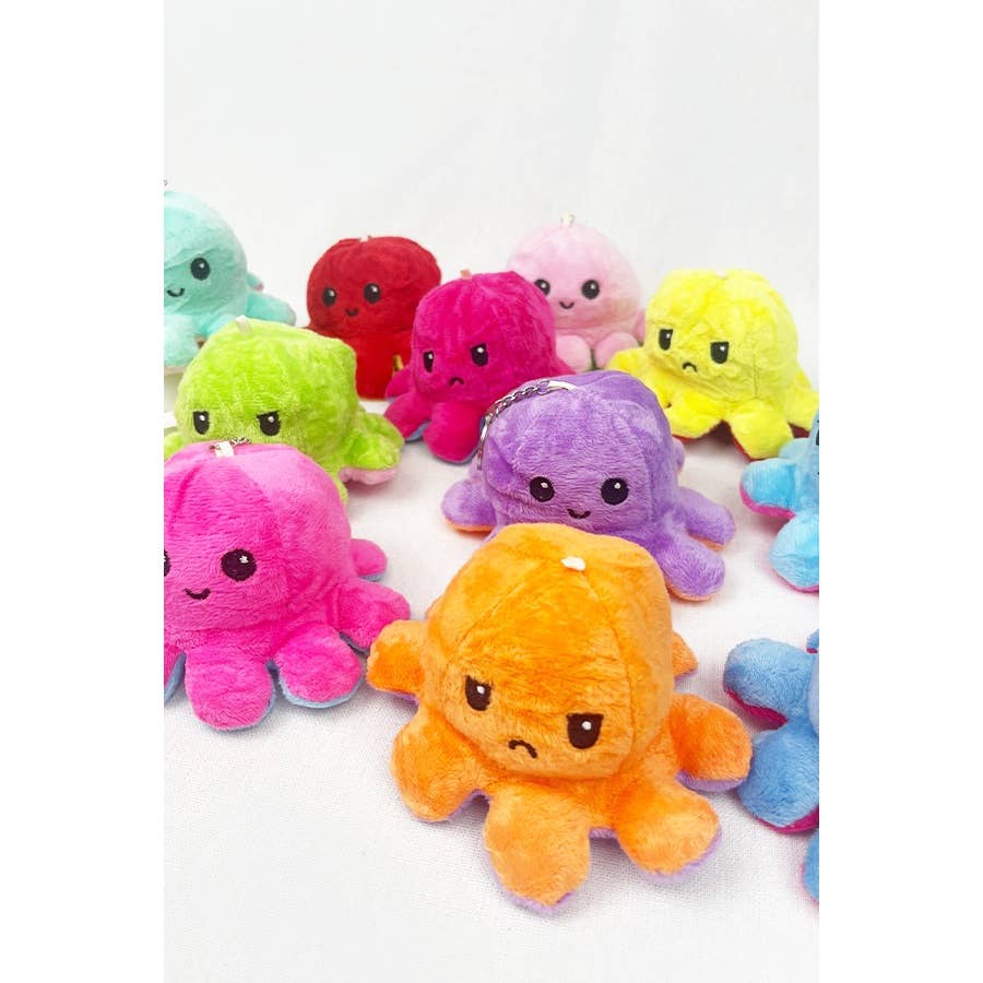 Reversible Octopus Plushie Keychain