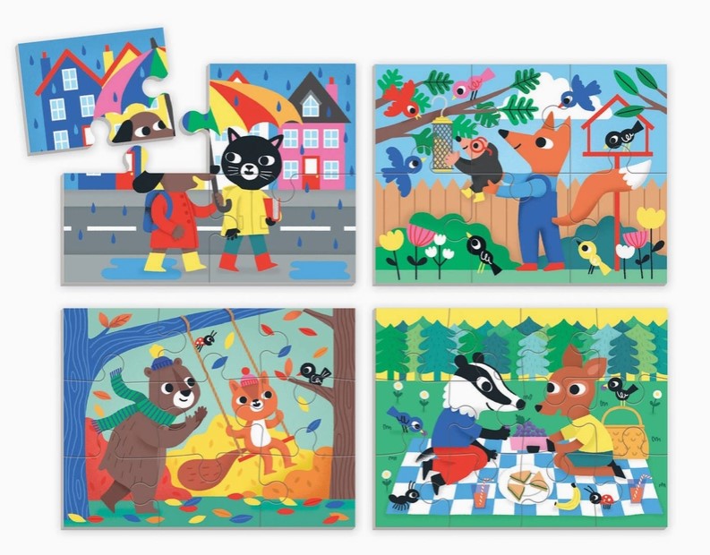 Mudpuppy 4 in a Box Puzzle Set: Kindness