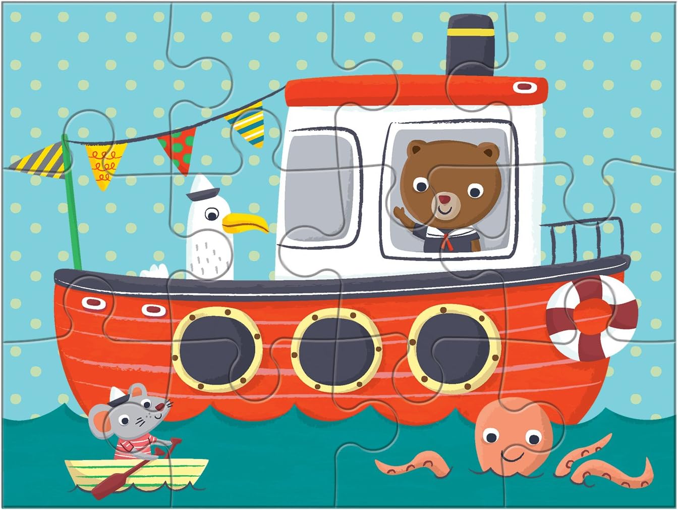 Mudpuppy 4 in a Box Puzzle Set: Transportation