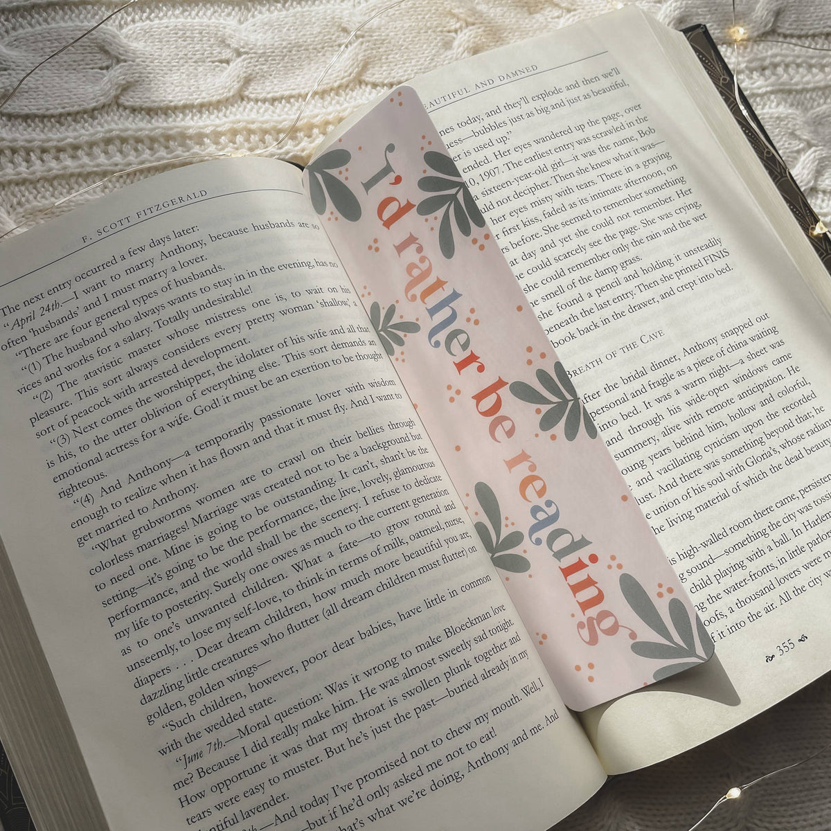 I'd Rather Be Reading Polka Dot Bookmark