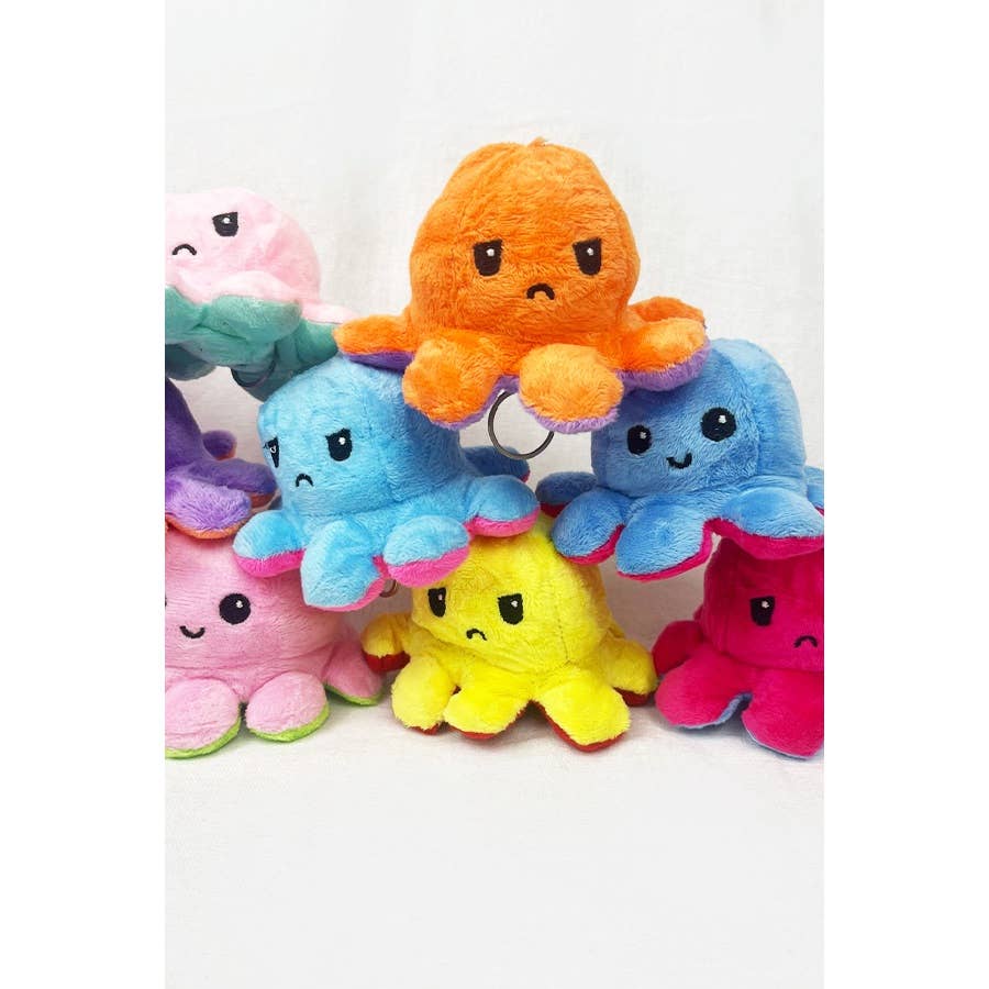Reversible Octopus Plushie Keychain