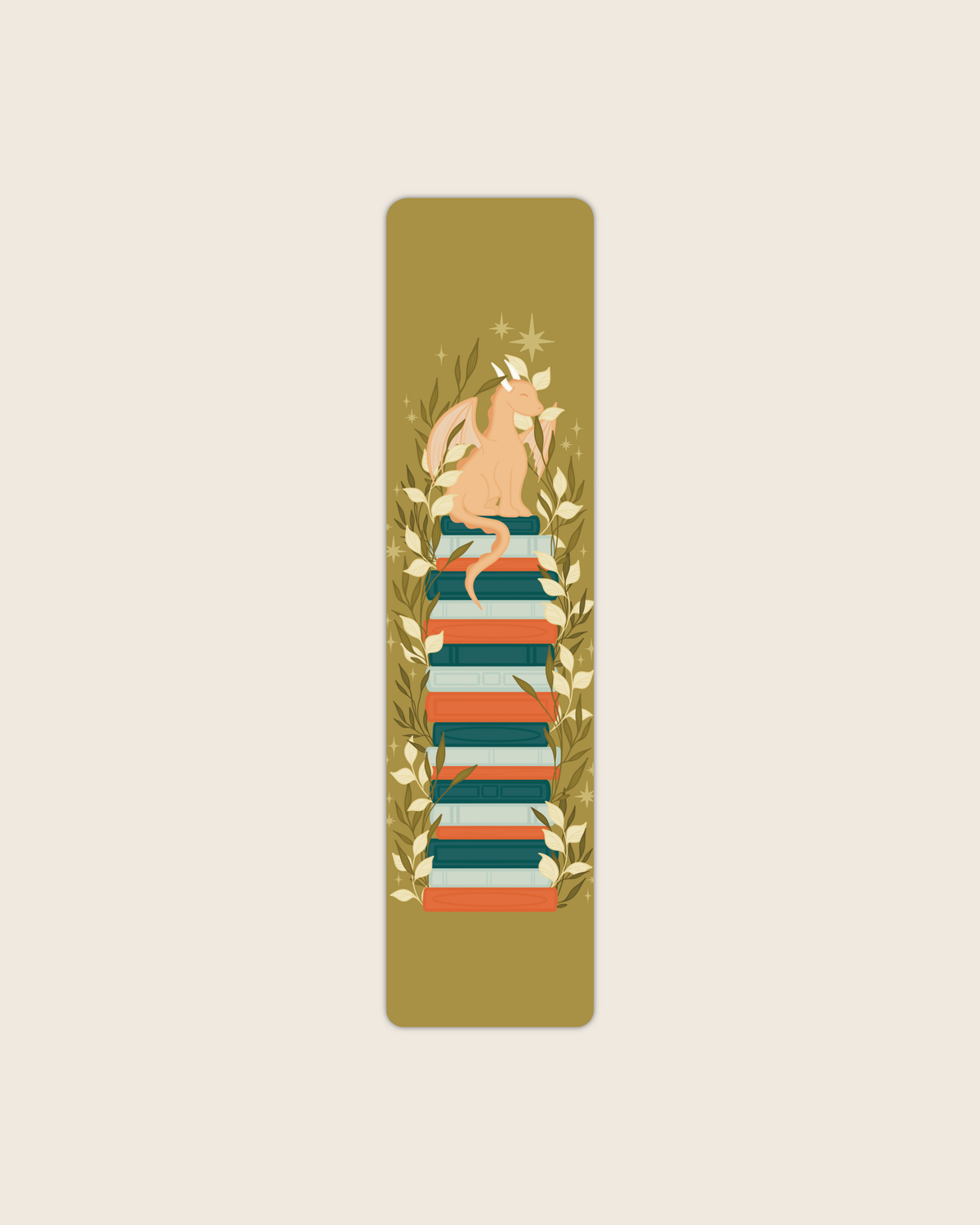 Book Stack Little Book Dragon Bookmark