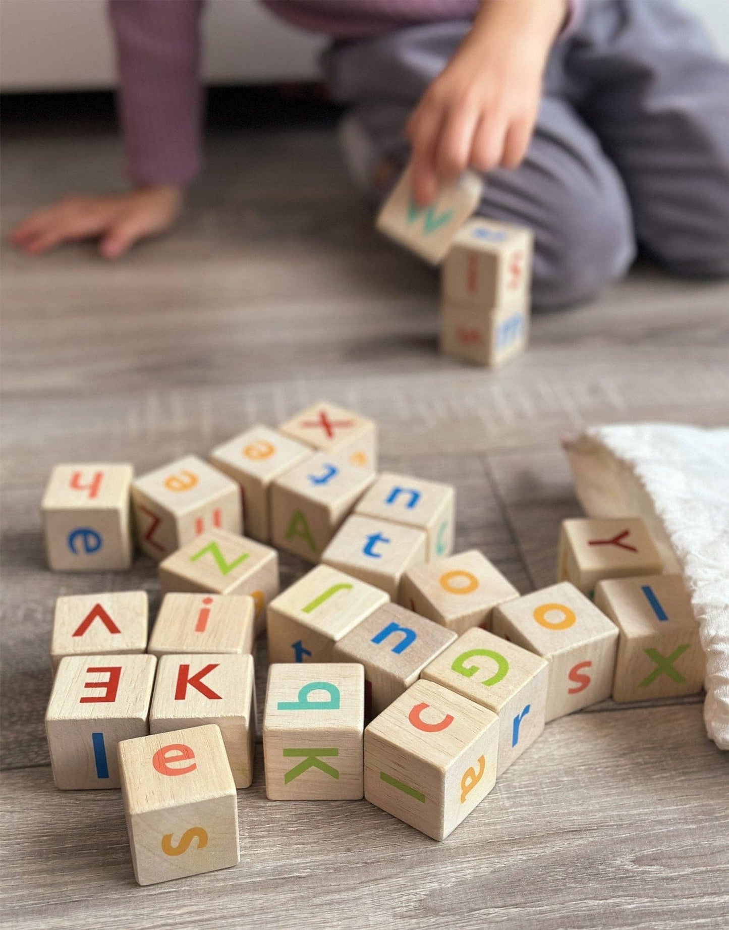 Mentari Wooden Alphabet Spelling Blocks