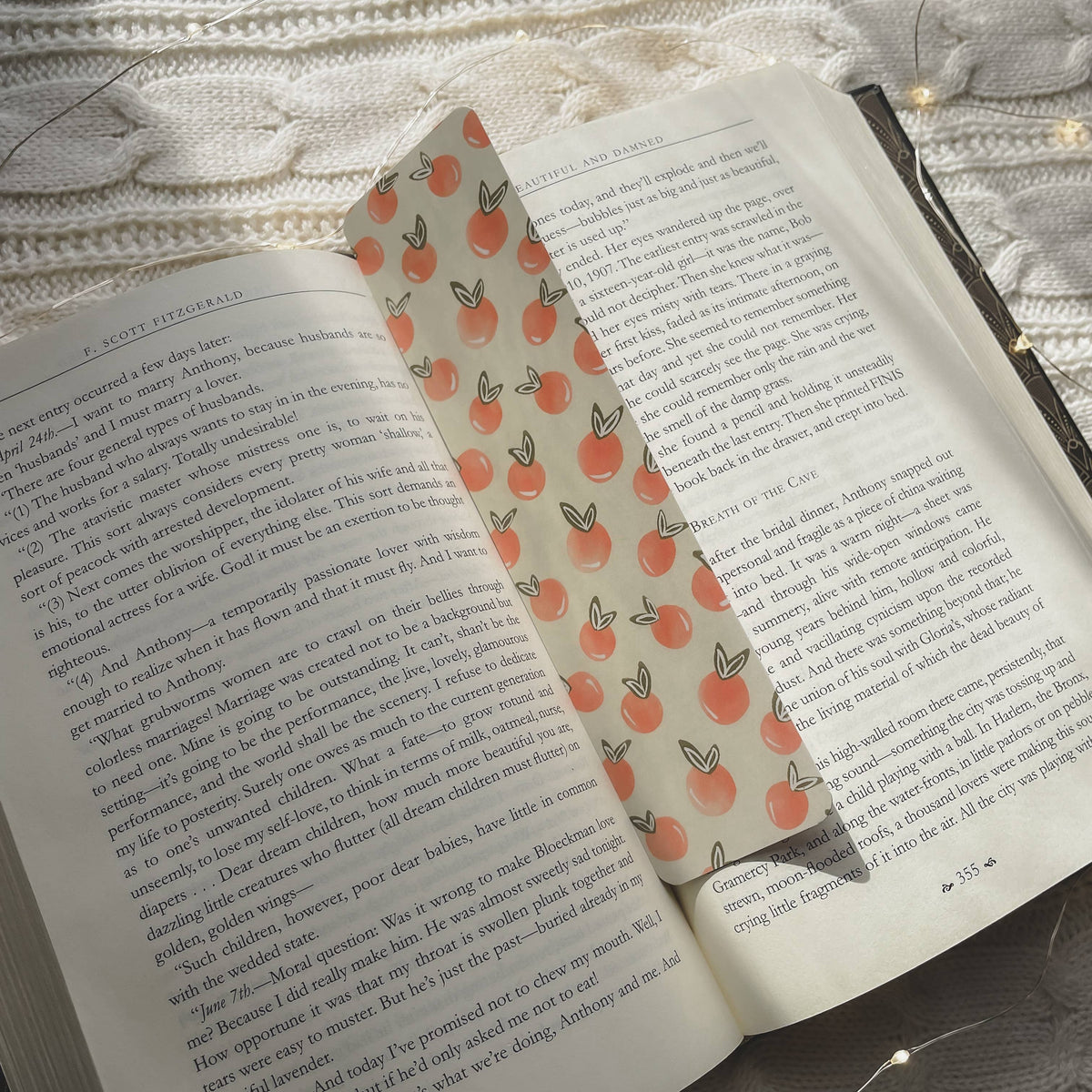 Peachy Polka Dot Bookmark