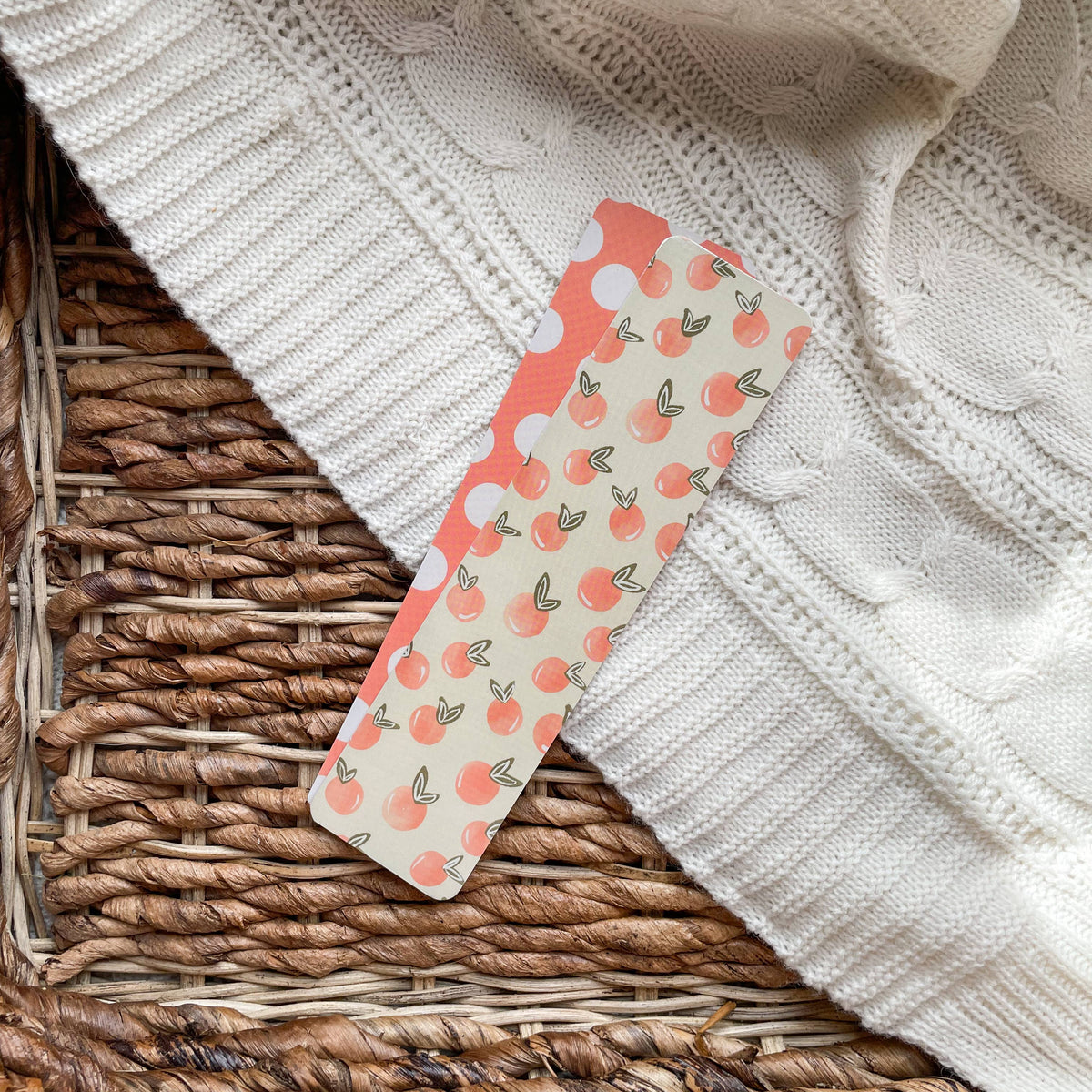 Peachy Polka Dot Bookmark