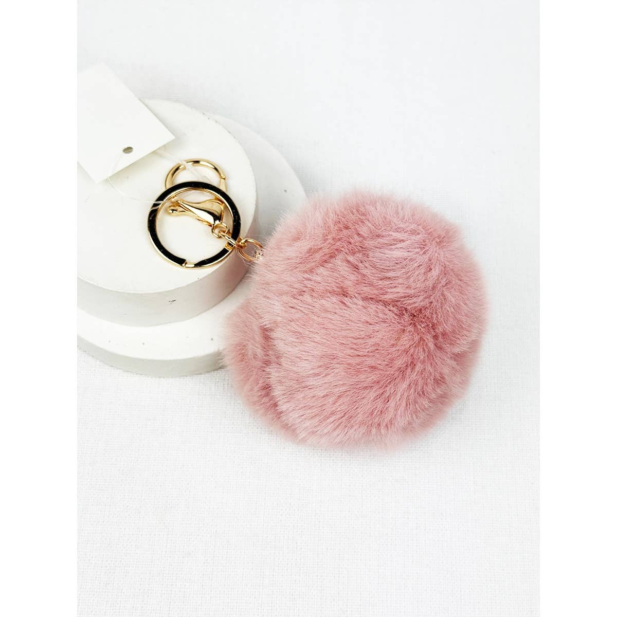 Soft Tone Pom Pom Keychain