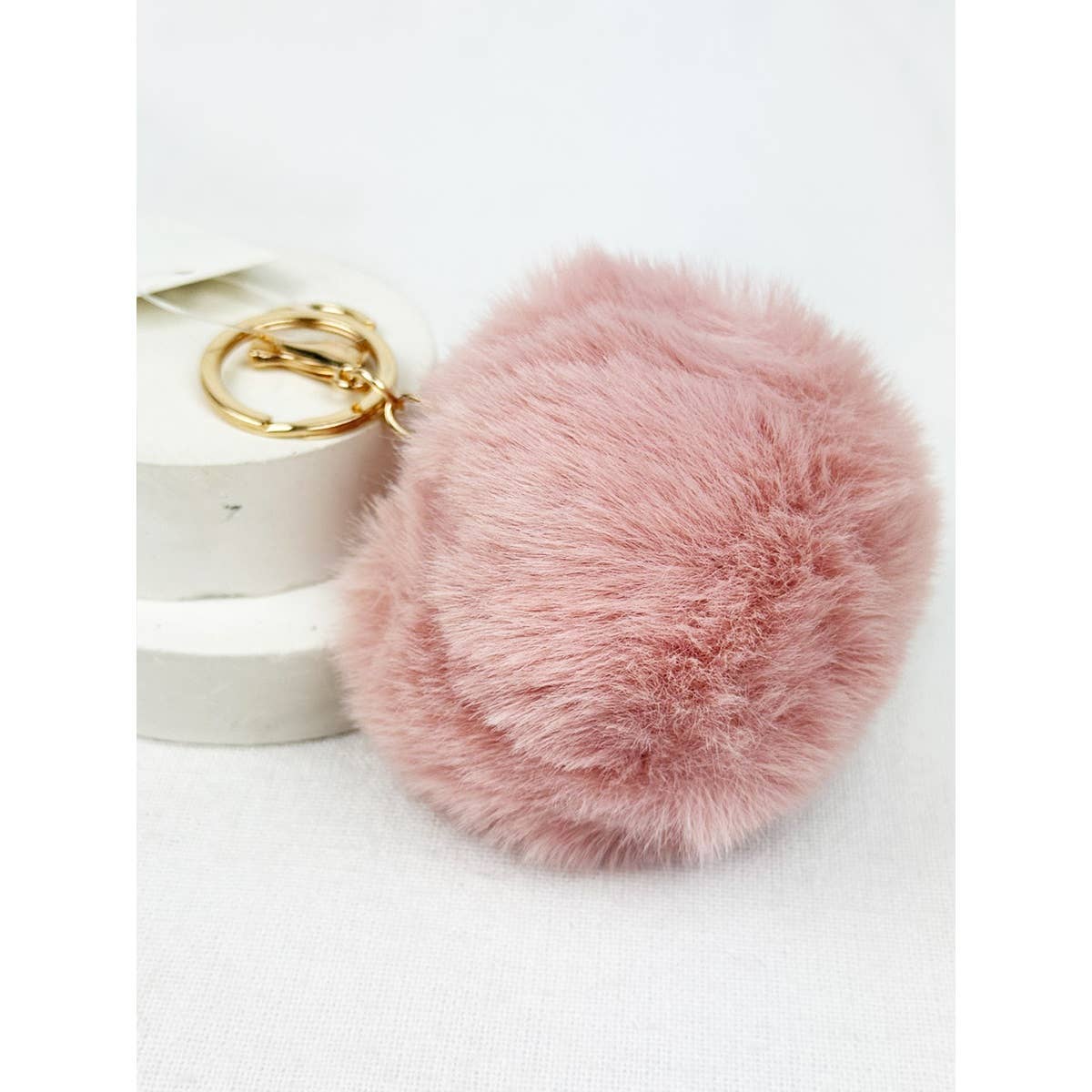 Soft Tone Pom Pom Keychain