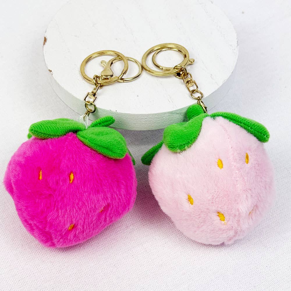 Strawberry Plushie Keychain