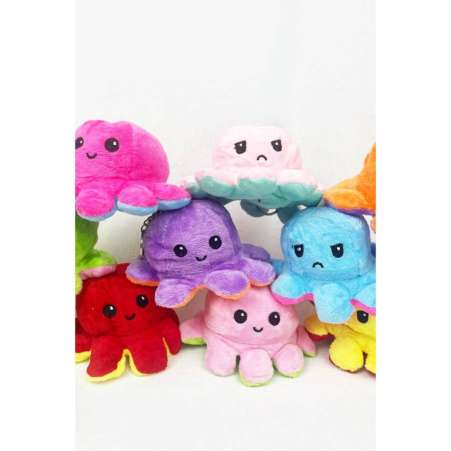 Reversible Octopus Plushie Keychain