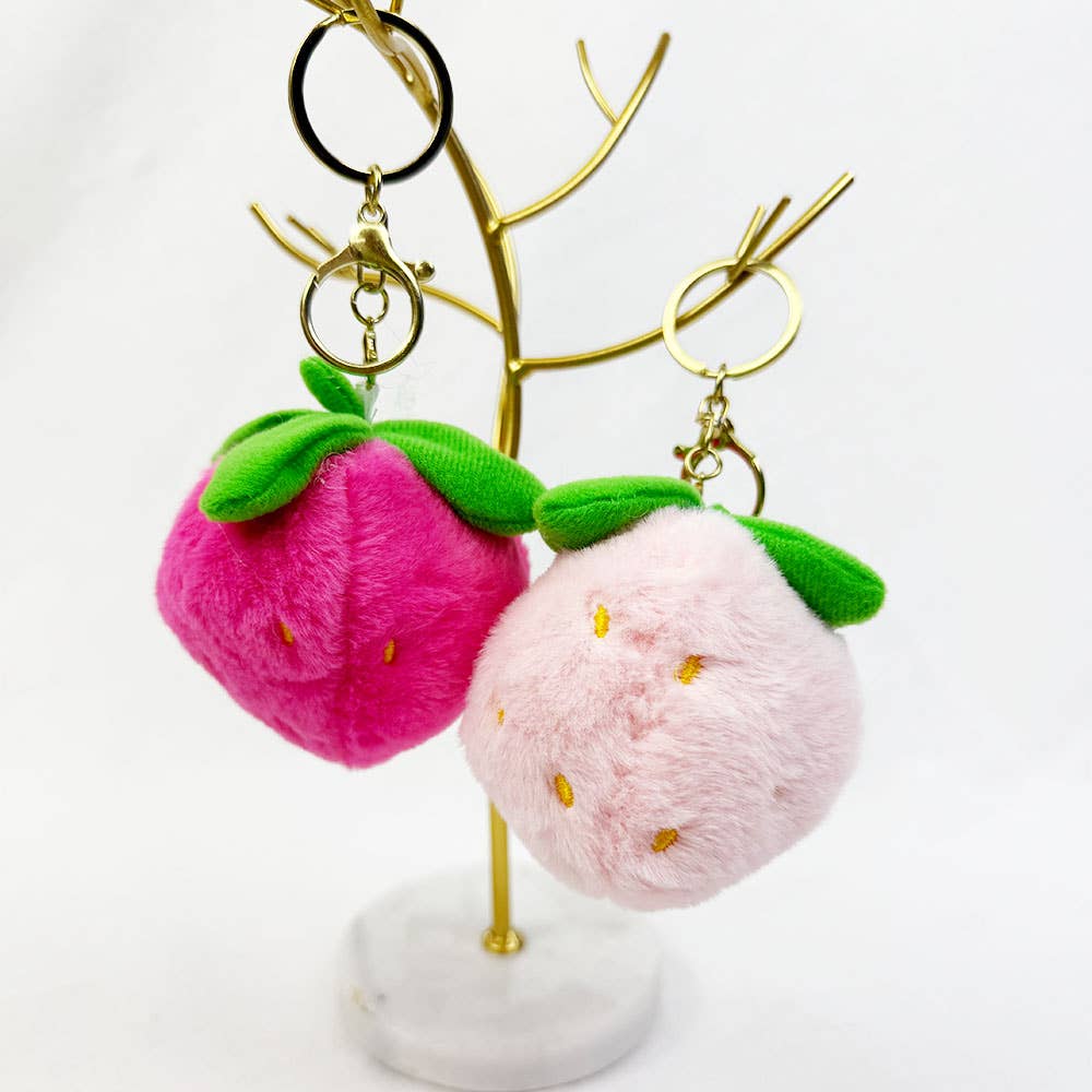 Strawberry Plushie Keychain