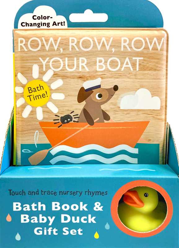 Touch and Trace Nursery Rhymes: Row, Row, Row Your Boat Bath Book & Baby Duck Gift Set by Editors of Silver Dolphin Books: Bath; 8 pages / English