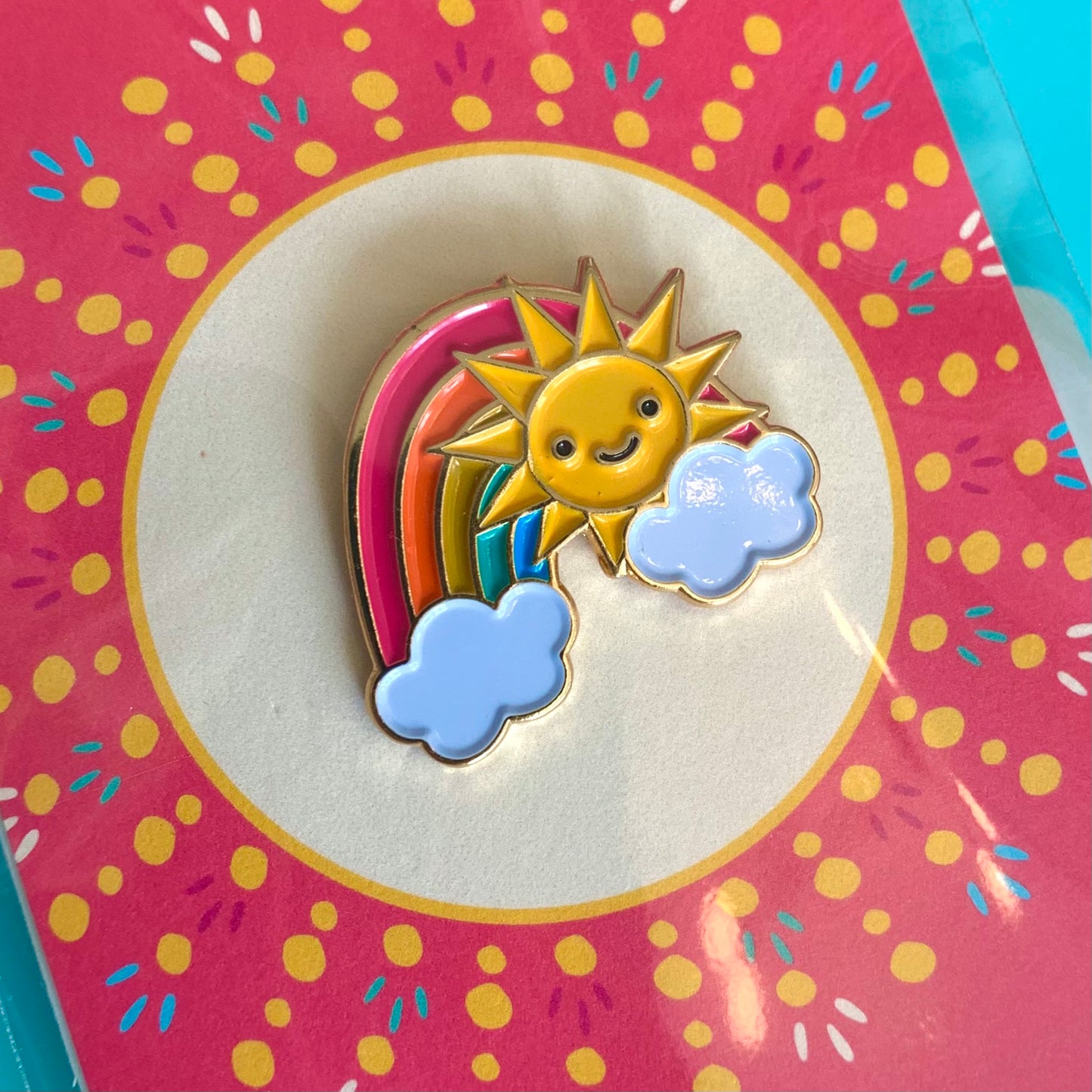 Sunny Rainbow Enamel Pin