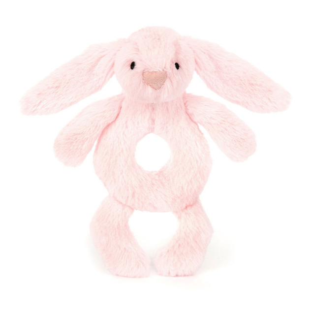 Bashful Bunny Ring Rattle (Pink)