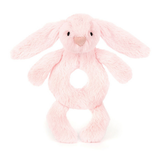 Bashful Bunny Ring Rattle (Pink)