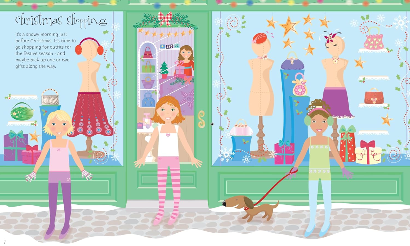 Usborne Sticker Dolly Dressing Christmas