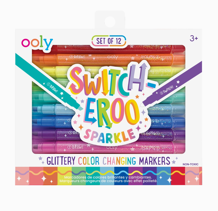 OOLY Switch-Eroo Sparkle Glittery Color Changing Markers