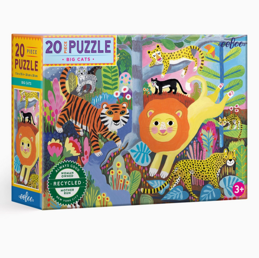 Eeboo Big Cats 20 Piece Puzzle