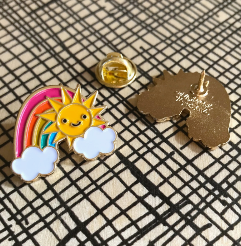 Sunny Rainbow Enamel Pin