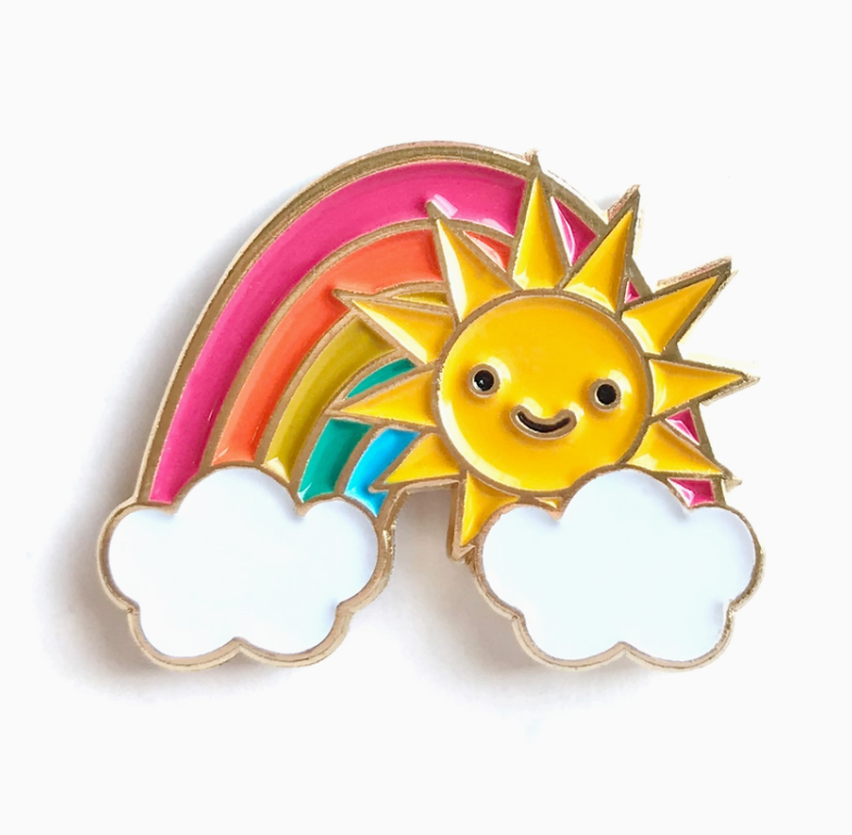 Sunny Rainbow Enamel Pin