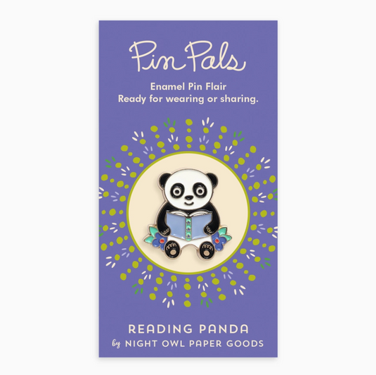 Reading Panda Enamel Pin