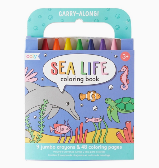 Carry Along Crayon & Coloring Book: Sea Life