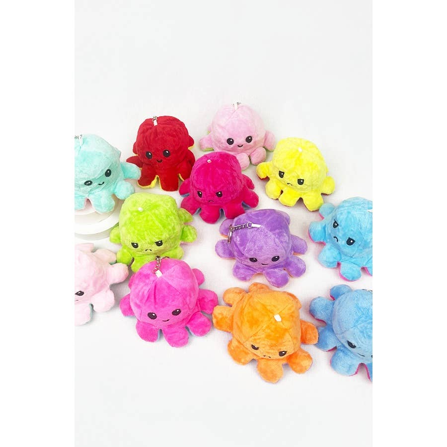 Reversible Octopus Plushie Keychain