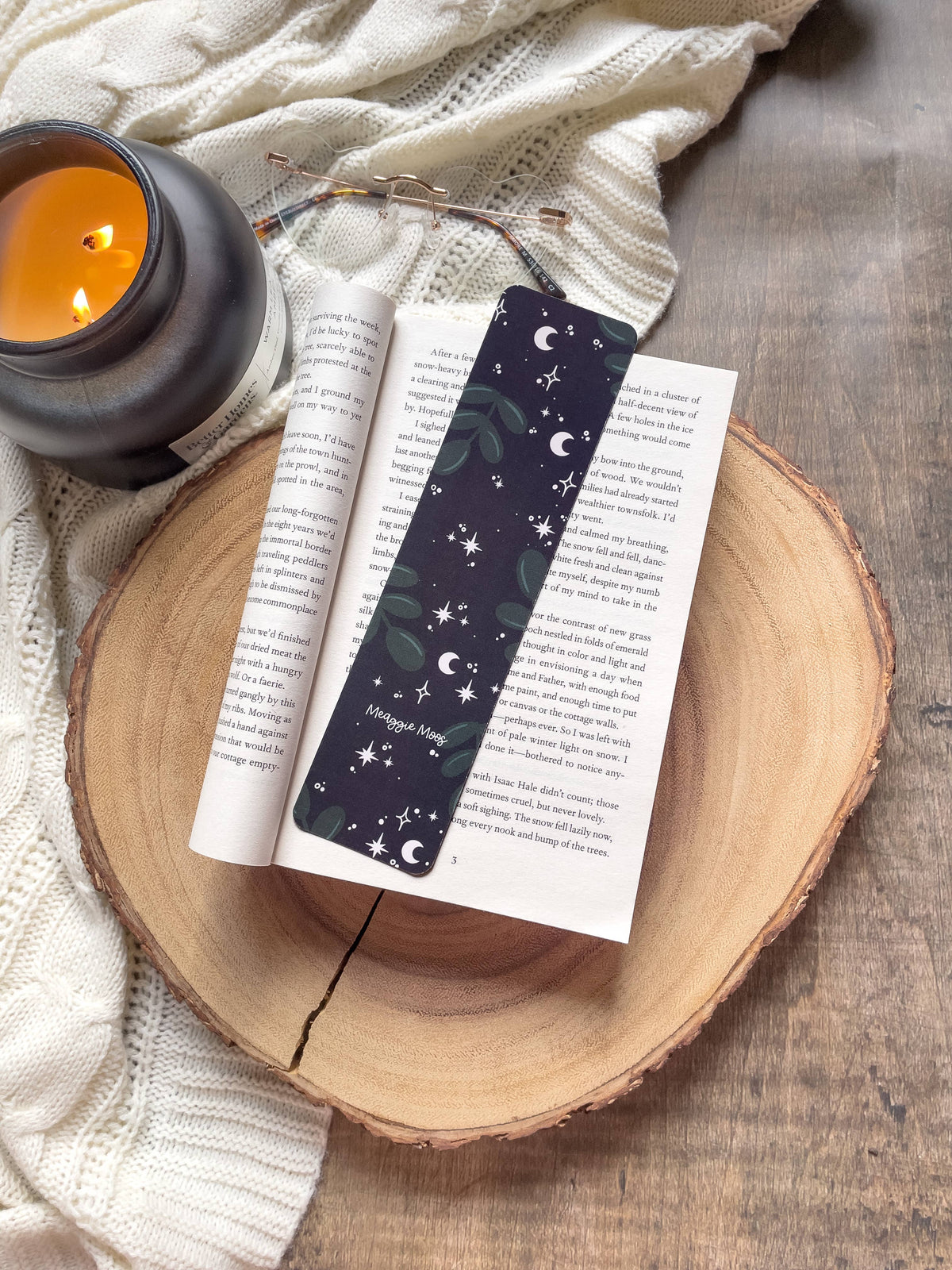 Fox Friends Burgundy Bookmark