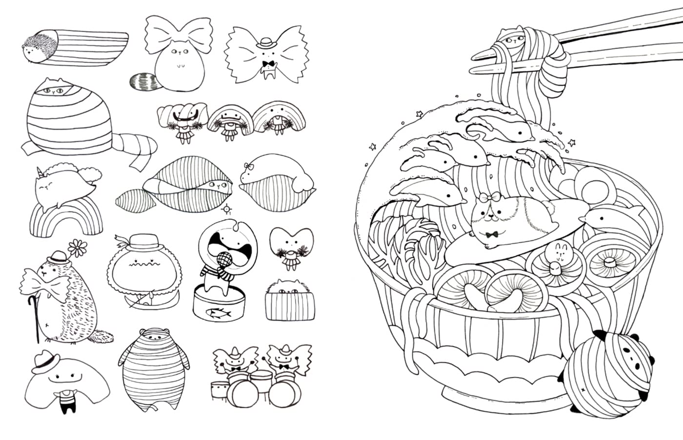A Million Kawaii Cuties: The Sweetest Things to Color
