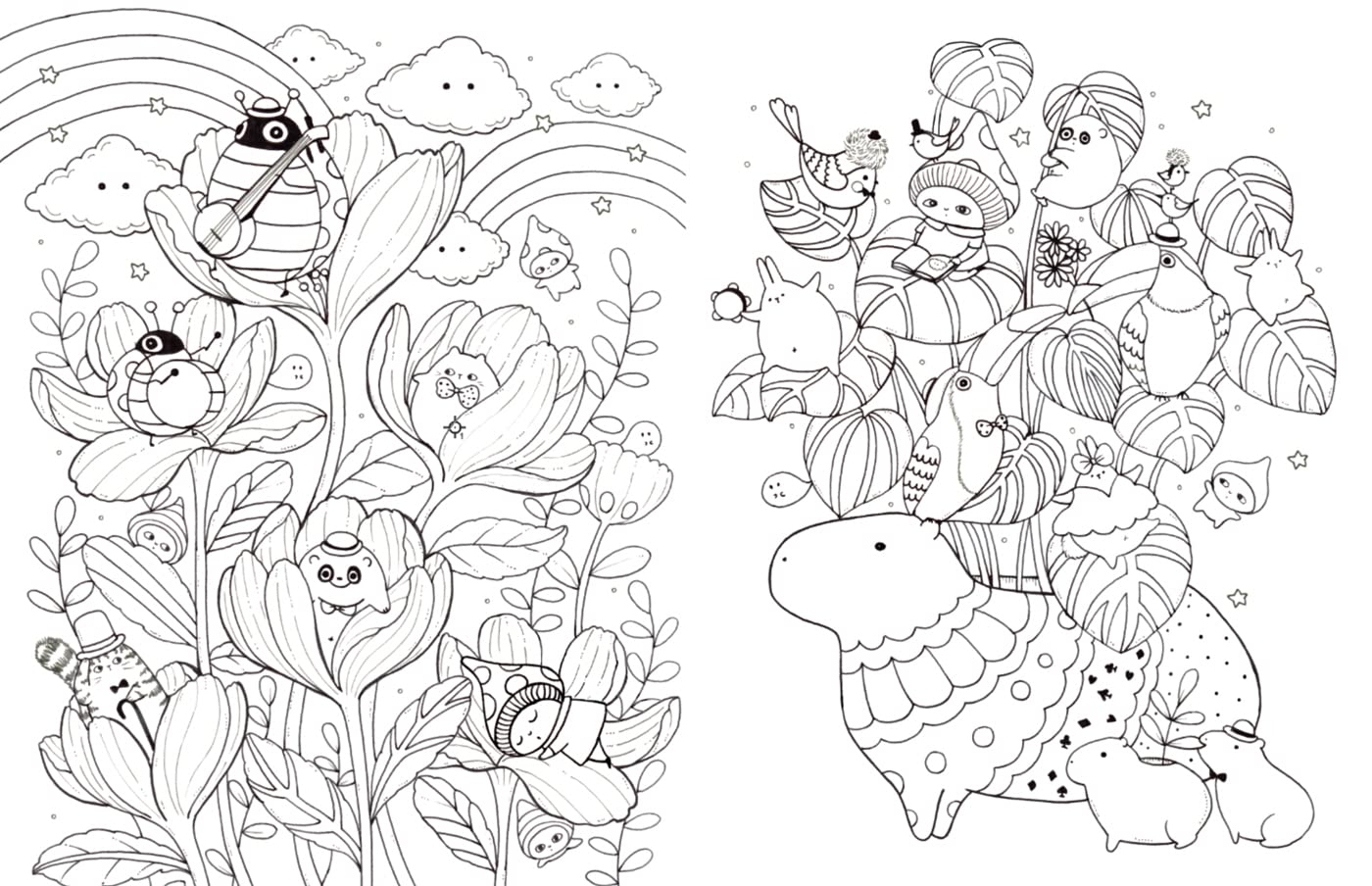 A Million Kawaii Cuties: The Sweetest Things to Color