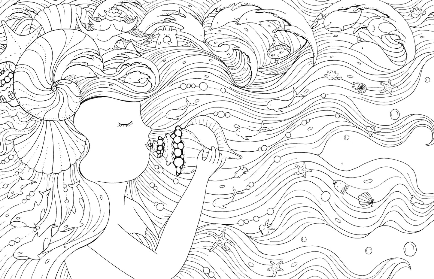 A Million Mermaids: Magical Creatures to Color