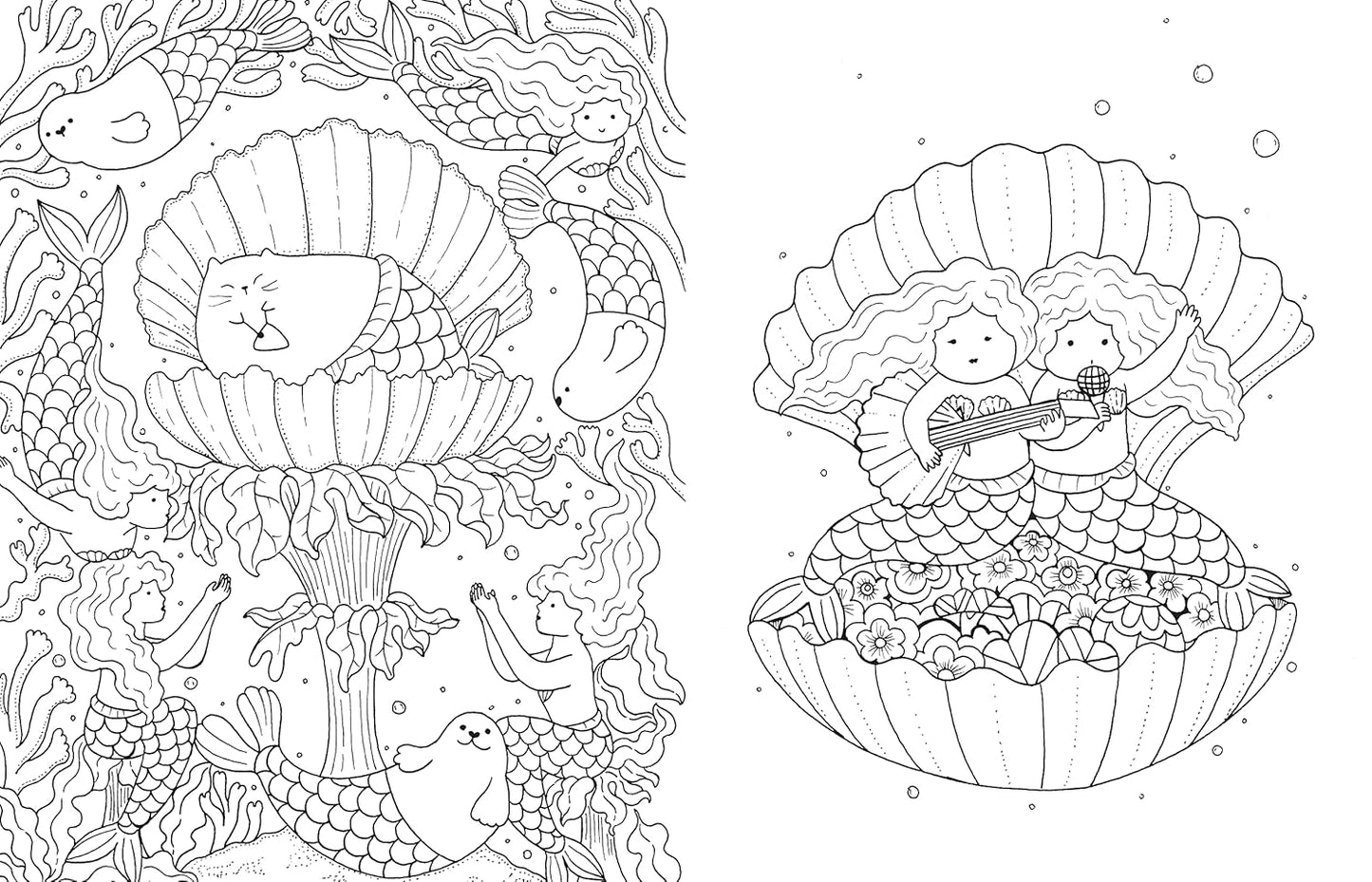 A Million Mermaids: Magical Creatures to Color
