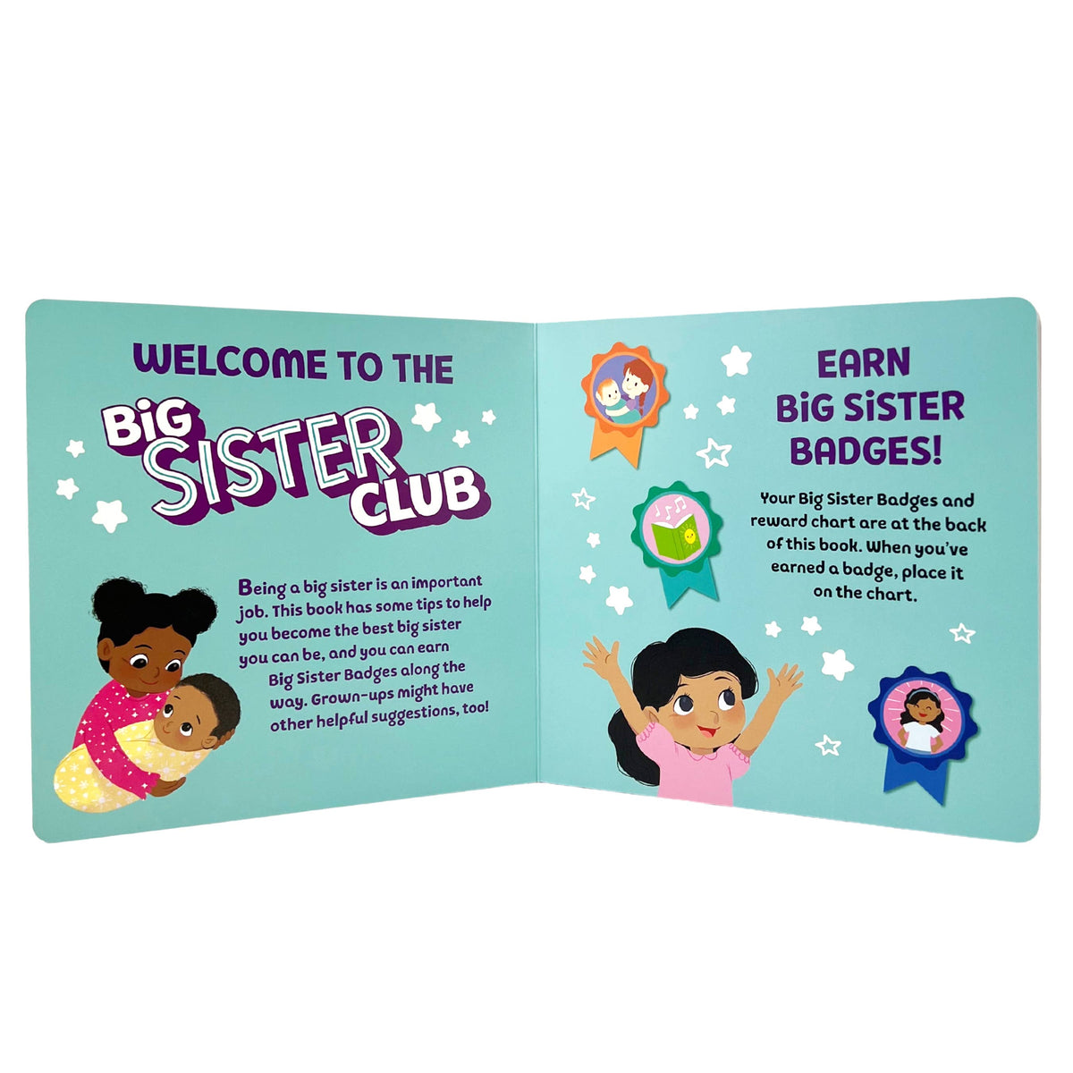 Big Sister Club Board Book with Reward Chart & Stickers