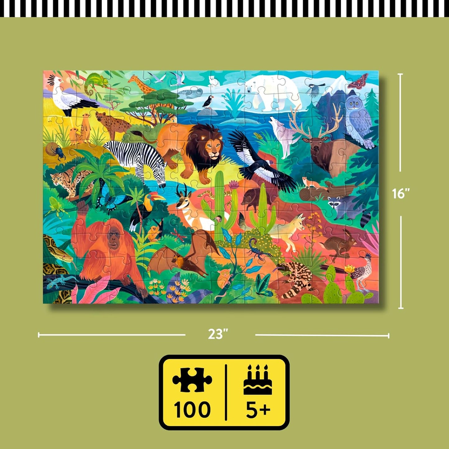 Mudpuppy 100 Puzzle: Animals of the World