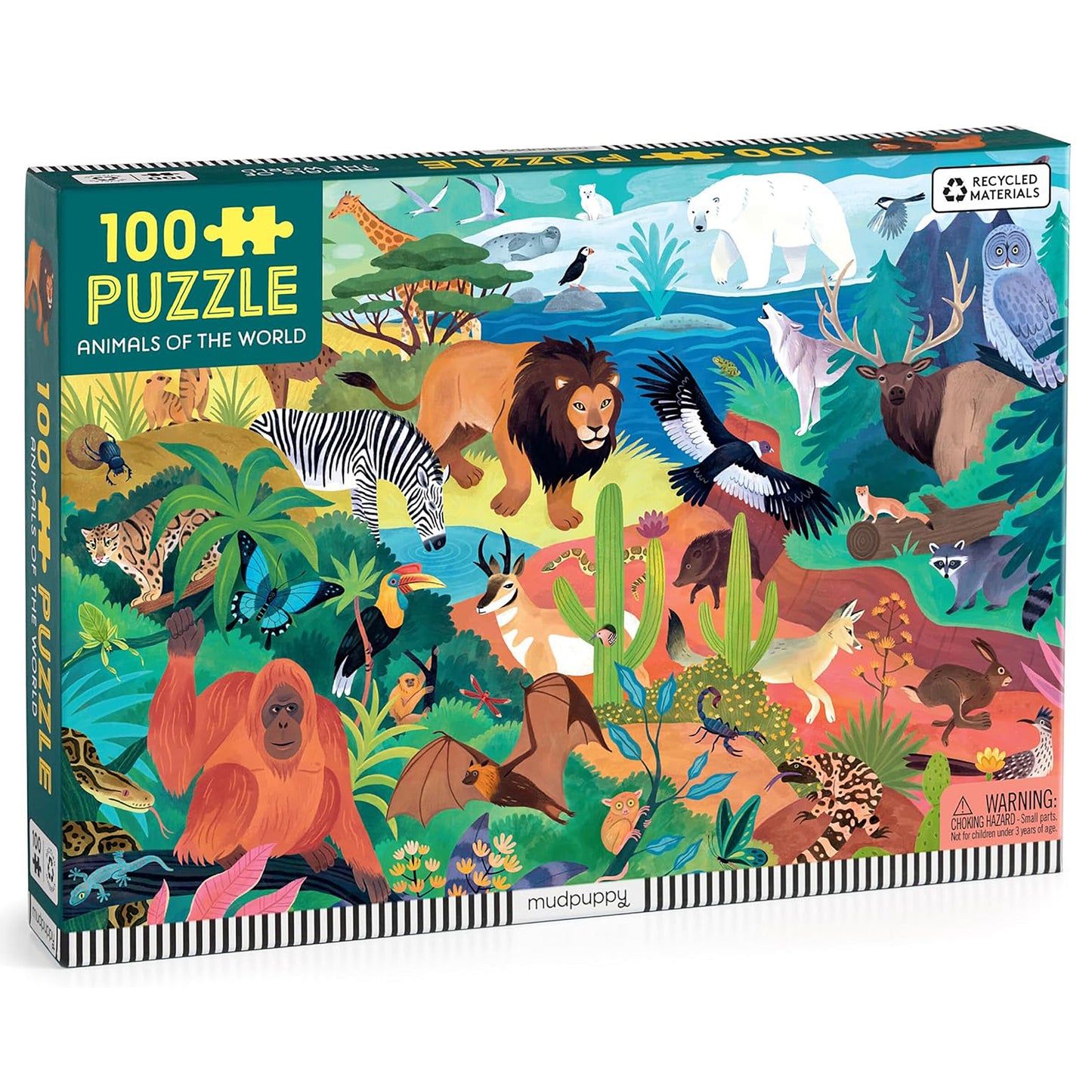 Mudpuppy 100 Puzzle: Animals of the World
